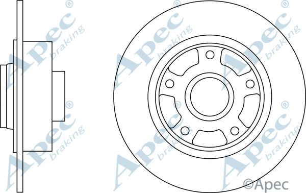 APEC BRAKING Jarrulevy DSK2843